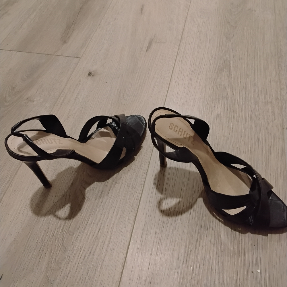 Schutz Keefa Brown Leather Slingback Sandal | Women's 7.5 | NWOB